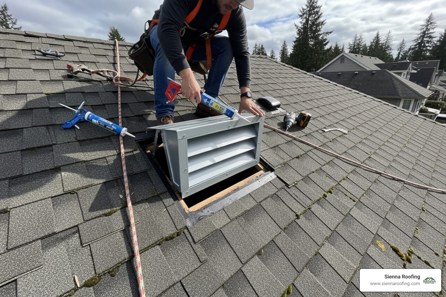 Attic ventilation installation
