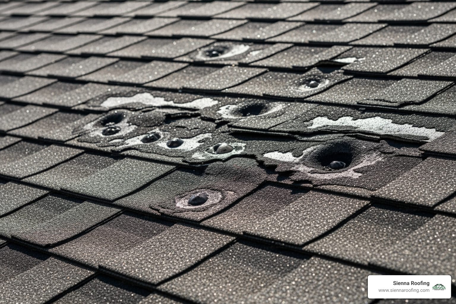 how much hail damage to replace roof